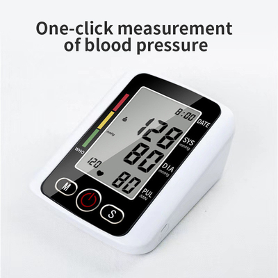 Lo sfigmomanometro bianco elettronico con 4 batterie AAA 2X99 mette il cuore Rate Detection